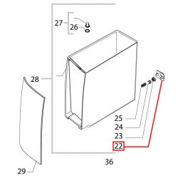 Держатель клапана контейнера для воды кофемашин Philips Saeco арт. 421944040061- фото3