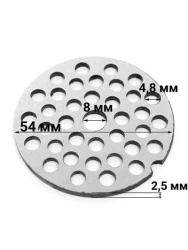 Решетка средняя для мясорубки Белвар КЭМ 36, П2У 202, 302 арт 752613001- фото2